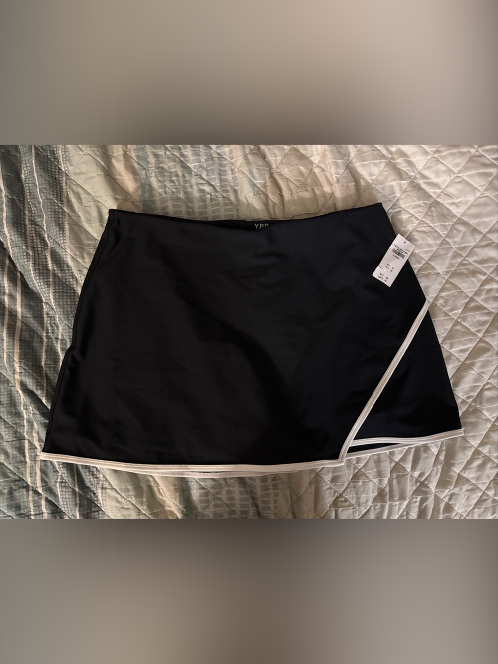 Abercrombie & Fitch Black Skort with White Trim